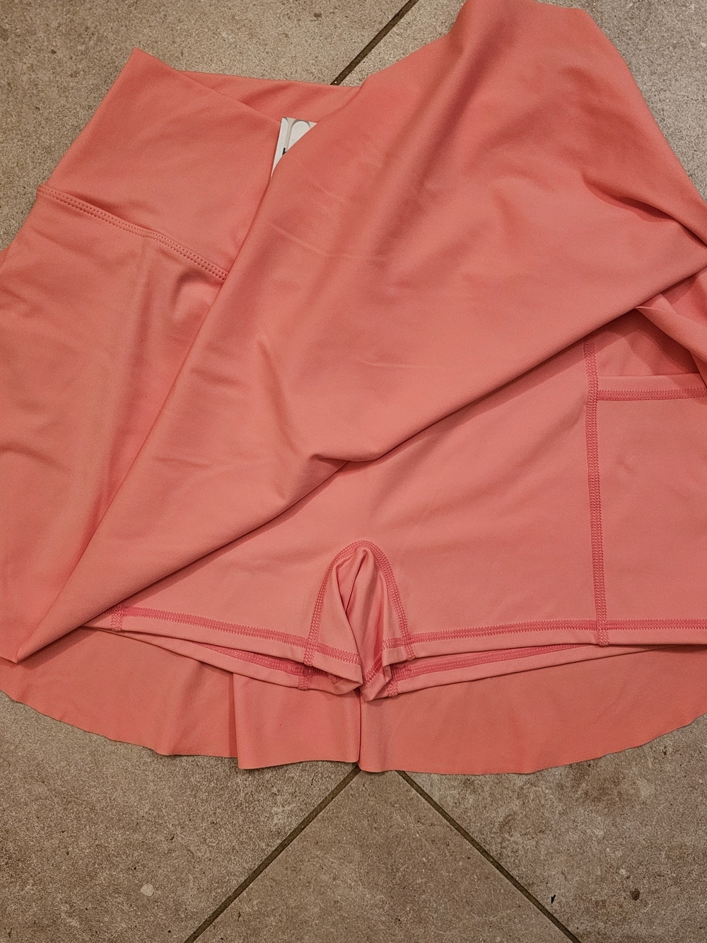 HALARA Coral Pink Athletic Skort with Built-In Shorts